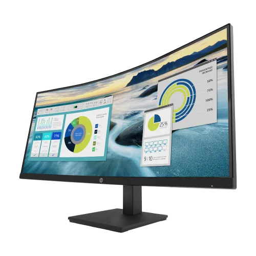 HP P34hc G4 34" WQHD Type-C Curved Monitor — image 3 of 6