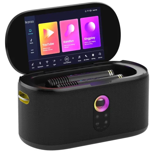 Ikarao Xtreme Break X1 All in One Karaoke Portable Bluetooth Speaker With Built-In 13 Inch Tablet And Wireless Microphone — image 2 of 4