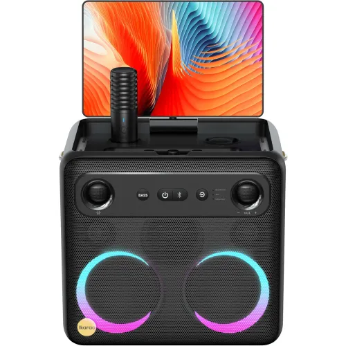 Ikarao Xtreme Break X1 All in One Karaoke Portable Bluetooth Speaker With Built-In 13 Inch Tablet And Wireless Microphone — image 4 of 4