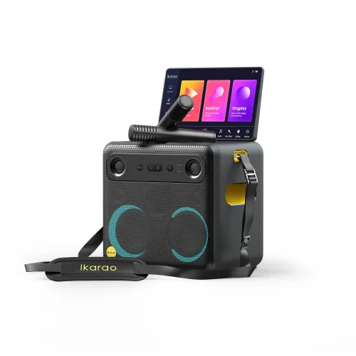 Ikarao Xtreme Break X2 All in One Karaoke Portable Bluetooth Speaker With Built-In 10 Inch Tablet And Wireless Microphone — image 2 of 3