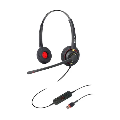 Inbertec UB800DM Noise Cancelling Professional USB Wired Headphone — image 3 of 4