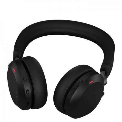 Jabra Evolve2 75 MS DUO Bluetooth & USB Type C Head Set Black (With Charging Stand) — image 2 of 2
