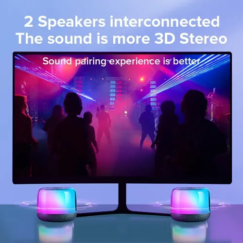 JOYROOM JR-ML03 Transparent RGB Bluetooth Wireless Speaker — image 3 of 3