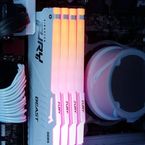 Kingston FURY Beast RGB 32GB DDR5 6000MHz CL30 Desktop RAM White — image 3 of 3