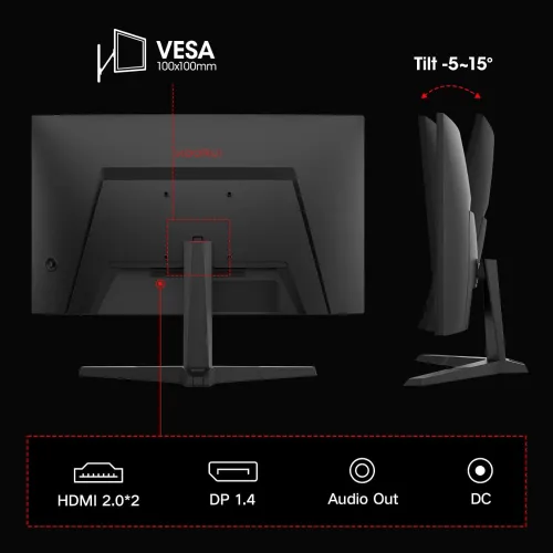 KOORUI 27E6QCA 27" 180Hz 2K QHD VA Curved Gaming Monitor — image 6 of 6