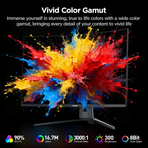 KOORUI G3221SC 31.5" 170Hz 2K QHD VA Curved Gaming Monitor — image 3 of 6