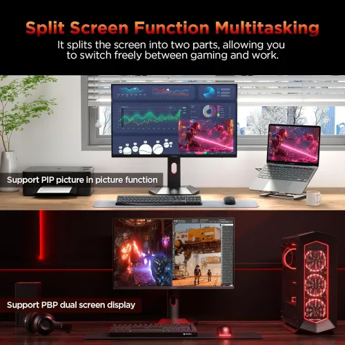 KOORUI S2721PM 27" 2K QHD 200Hz 1ms QD Mini-LED Gaming Monitor — image 4 of 6