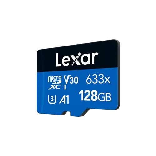 Lexar High-Performance 633x 128GB MicroSDXC UHS-I Memory Card with Adapter — image 3 of 3