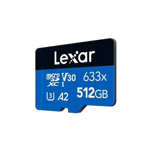 Lexar High-Performance 633x 512GB MicroSDXC UHS-I Memory Card with Adapter — image 3 of 3