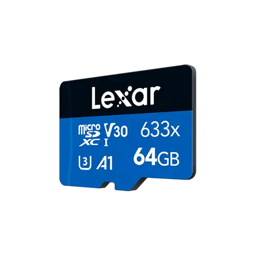 Lexar High-Performance 633x 64GB MicroSDXC UHS-I Memory Card — image 2 of 2