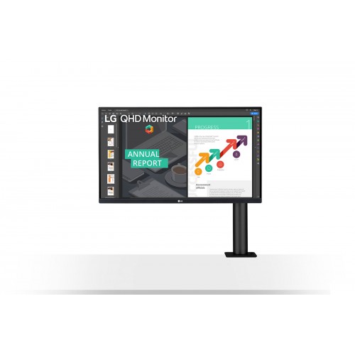 LG 27QN880 27 Inch 2K QHD IPS Ergo Black Monitor — image 2 of 4