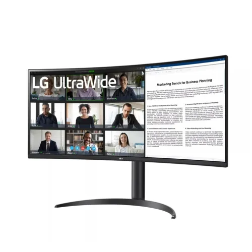 LG 34WR55QC-B 34" WQHD UltraWide 100Hz Curved Monitor — image 2 of 3