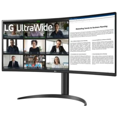 LG 34WR55QK-B 34" WQHD 100Hz UltraWide Curved Monitor — image 2 of 5