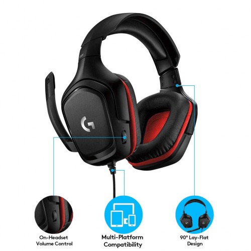 Logitech G331 3.5mm Multi Platform Gaming Headphone Black — image 3 of 5