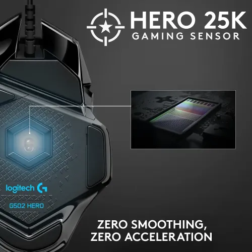 Logitech G502 HERO High Performance RGB Gaming Mouse — image 4 of 6