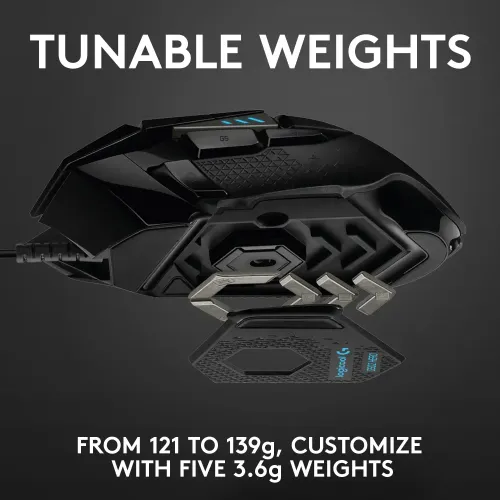Logitech G502 HERO High Performance RGB Gaming Mouse — image 5 of 6