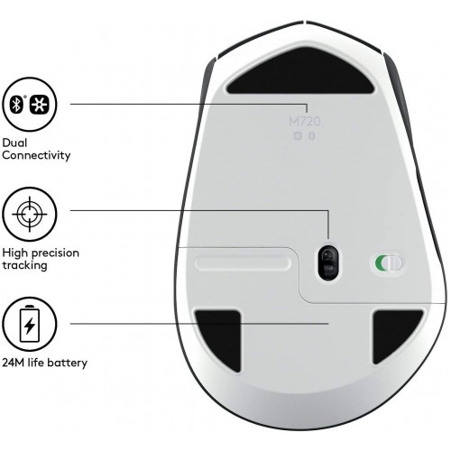 Logitech M720 TRIATHLON Multi Device Bluetooth Mouse — image 2 of 4
