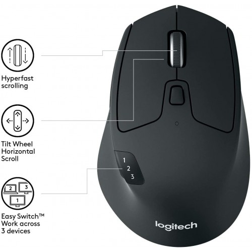 Logitech M720 TRIATHLON Multi Device Bluetooth Mouse — image 4 of 4