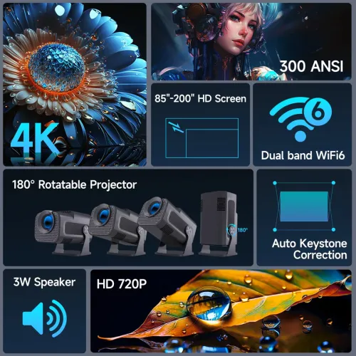 Magcubic HY320 390 ANSI Android 11 Portable Projector — image 3 of 6
