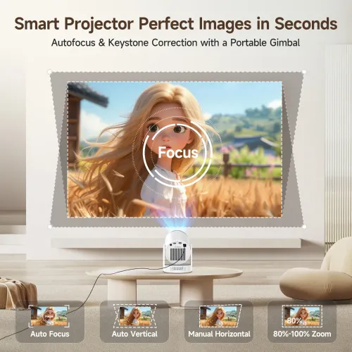 Magcubic HY320 Pro 400 ANSI FHD Android Portable Projector — image 3 of 6