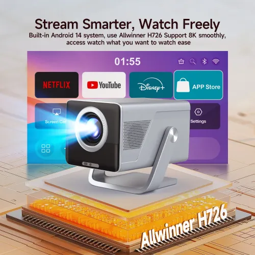 Magcubic X7 1000 ANSI Android 14 Home Theater Projector — image 6 of 6
