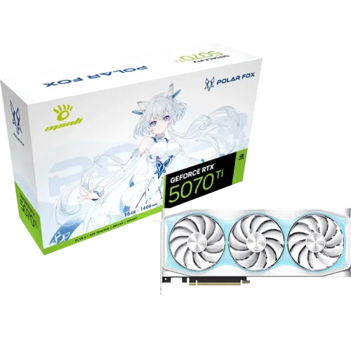 Manli Polar Fox GeForce RTX 5070 Ti OC 16GB GDDR7 Graphics Card