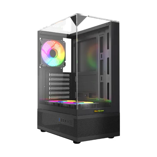MaxGreen 190-1 Mid-Tower ATX Casing With 3x MaxGreen M59 ARGB Fan