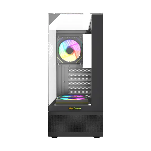 MaxGreen 190-1 Mid-Tower ATX Casing With 3x MaxGreen M57 ARGB Fan — image 3 of 5