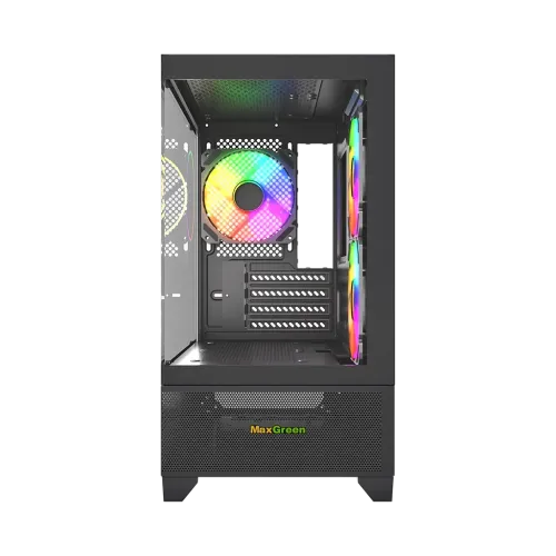 MaxGreen 350 Mid-Tower M-ATX Gaming Case With 3 ARGB Fan — image 2 of 5