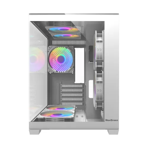 MaxGreen Bright Wave F7 Mid Tower M-ATX Gaming Casing With 7x ARGB Fan — image 3 of 6