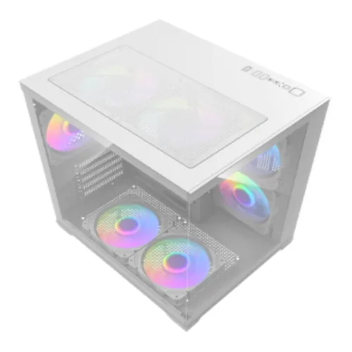 MaxGreen Bright Wave F7 Mid Tower M-ATX Gaming Casing With 7x ARGB Fan — image 6 of 6