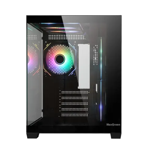 MaxGreen DarkWave F5 Mid-Tower M-ATX Gaming Case — image 2 of 4