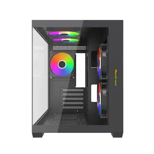 MaxGreen E275-S02 ARGB M-ATX Mid-Tower Gaming Casing With 5x ARGB Fan — image 2 of 4