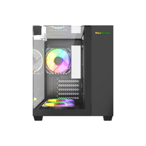 MaxGreen S275-33 Mid-Tower M-ATX Casing With 3x MaxGreen M59 ARGB Fan — image 2 of 5