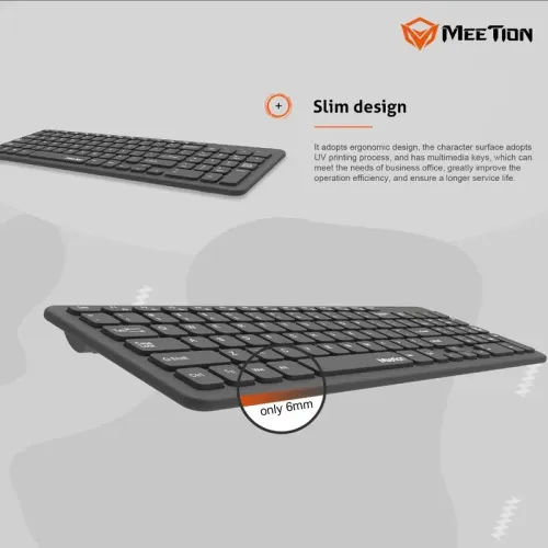 Meetion MT-K410 Wired Ultra Thin Keyboard with Bangla — image 2 of 2