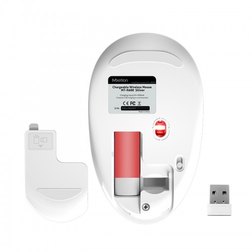 Meetion MT-R600 2.4GHz Slim Rechargeable Silent Wireless Mouse — image 3 of 6
