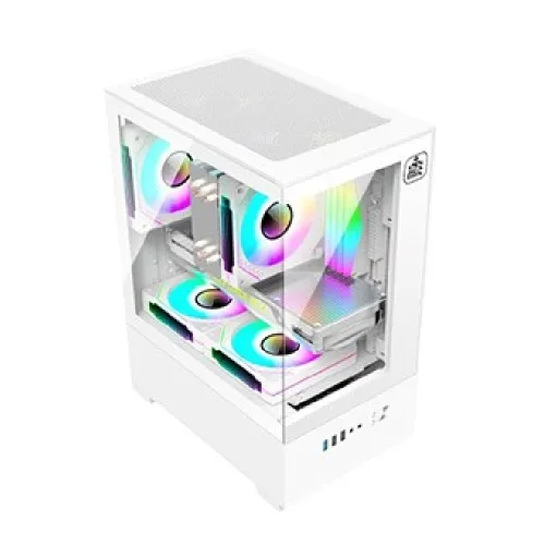 Monarch Ice Cooler X5 ARGB Desktop Gaming Case White — image 2 of 4