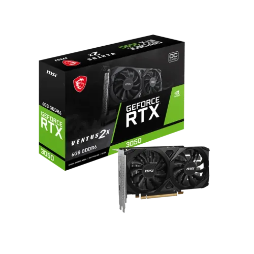 MSI GeForce RTX 3050 VENTUS 2X E 6G OC GDDR6 Graphics Card