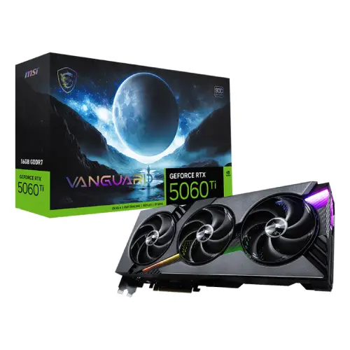 MSI GeForce RTX 5060 Ti 16G VANGUARD SOC 16GB GDDR7 Graphics Card