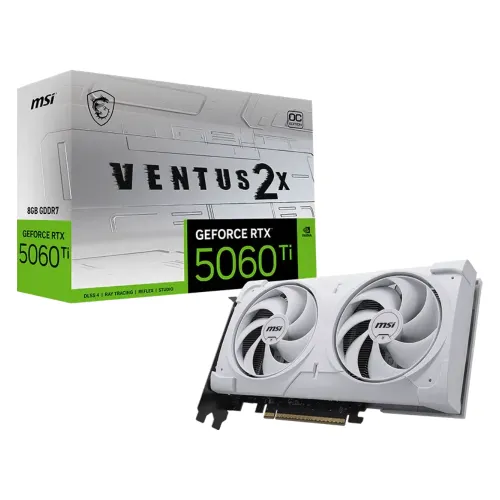 MSI GeForce RTX 5060 Ti 8G VENTUS 2X OC WHITE PLUS 8GB GDDR7 Graphics Card