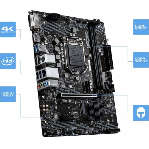 MSI H410M A Pro Intel 10th Gen Micro-ATX Motherboard — image 2 of 4