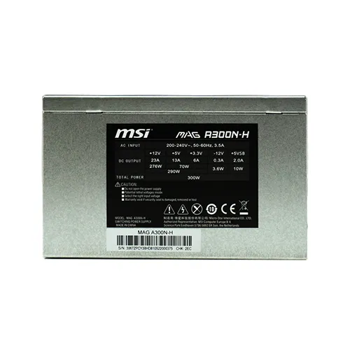 MSI MAG A300N-H 300W 80 Plus Non Modular Power Supply — image 5 of 6
