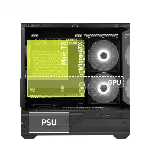 MSI MAG PANO M110R ARGB mATX Mini Tower Gaming Casing — image 3 of 6