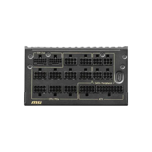 MSI MEG Ai1600T PCIE5 1600W 80 Plus Titanium Fully Modular Power Supply — image 2 of 5