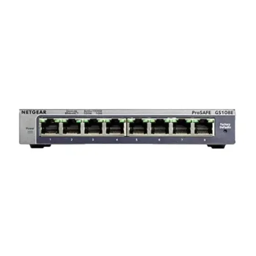 Netgear GS108E 8-Port Gigabit Plus Managed Desktop Switch — image 2 of 4