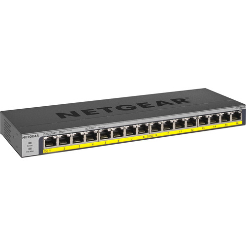 Netgear GS116LP 16-Port Gigabit Ethernet Rackmount Unmanaged PoE/PoE+ Switch — image 2 of 3
