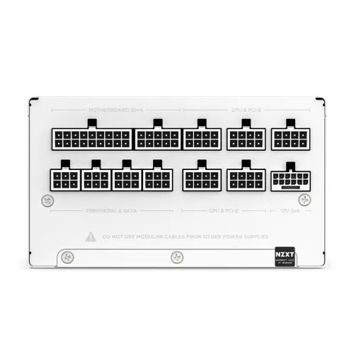 NZXT C1000 1000W 80 Plus Gold ATX 3.1 Full Modular Power Supply White — image 4 of 5