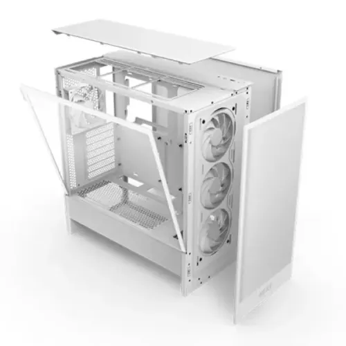 NZXT H5 Flow RGB 2024 Compact Mid-tower Airflow Casing White — image 4 of 4