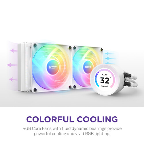 NZXT Kraken Elite 240 RGB 240mm AIO Liquid CPU Cooler White with LCD Display — image 2 of 4