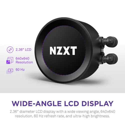 NZXT Kraken Elite 240 RGB 240mm AIO Liquid CPU Cooler with LCD Display — image 4 of 4
